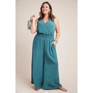 Anthropologie Teal Jumpsuit
